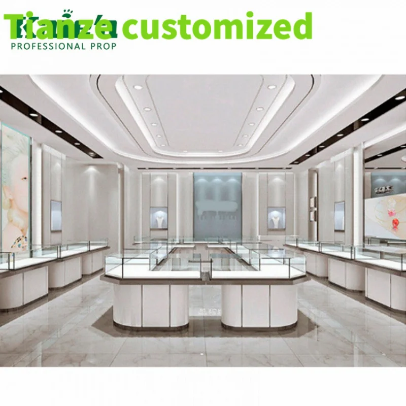 Customized-3d design jewelry shop 3d rendering jewellery shop store design images