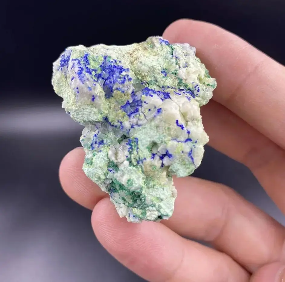 Natural azurite malachite crystal symbiotic mineral crystal ore specimen ornamental collection decoration and teaching research