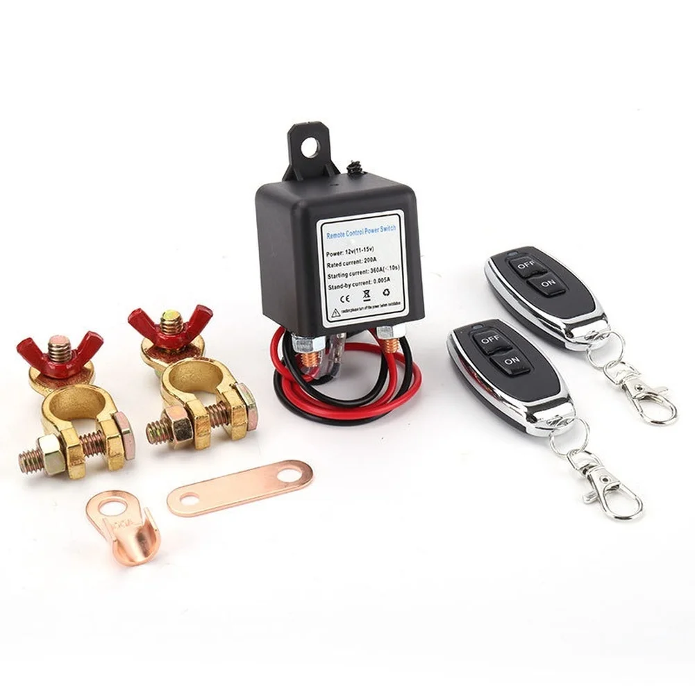 Car Battery Disconnect Relay 12V 24V 200A Remote Control Power For Power-off Switch For Vehicle Battery Management
