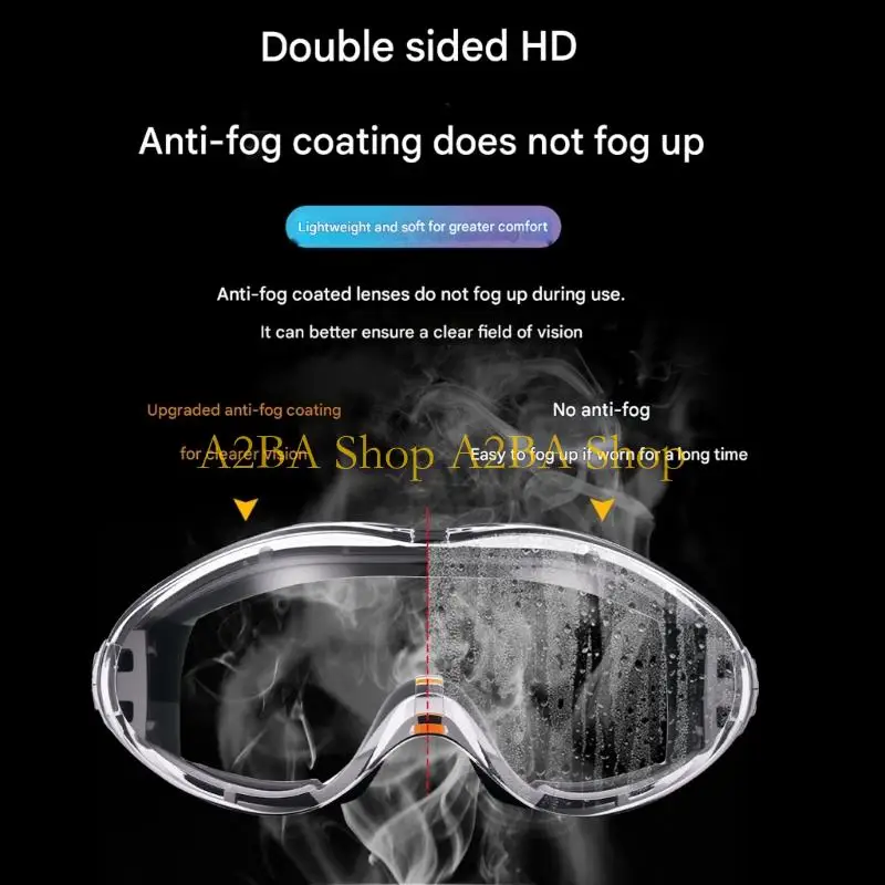 

A2BA Unisex Safety Goggles Adjustable Headband Full Enclosed Design For Outdoor Work