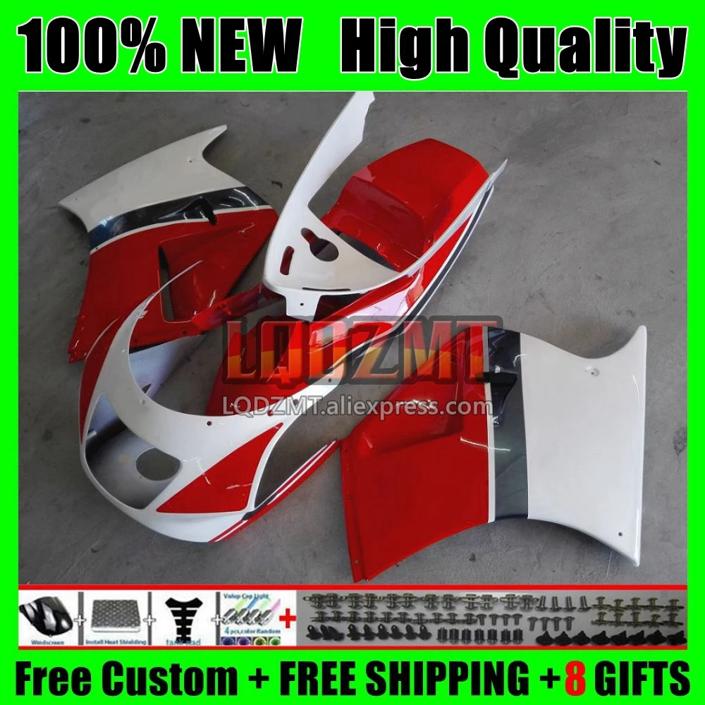 Body Kit For SUZUKI SAPC RGVT-250 RGV-250 VJ23 97 98 10No.68 VJ 23 RGVT250 White red RGV250 RGV RGVT 250 CC 1997 1998 Fairing