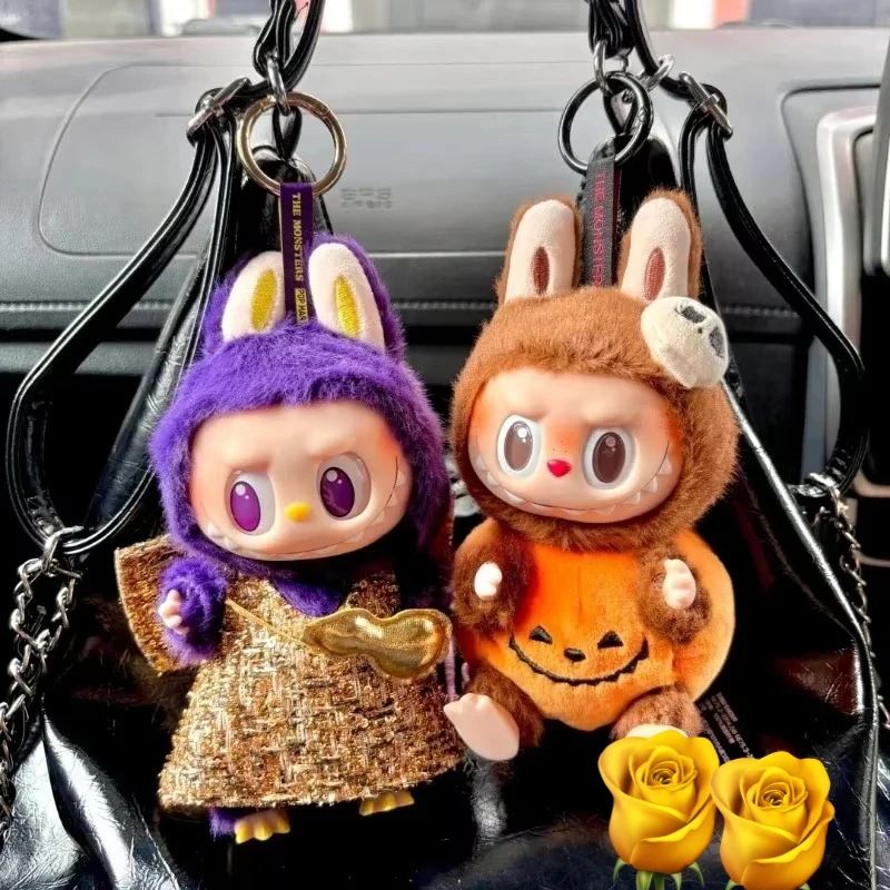 

Genuine Labubu Keychain Blind Box Have A Seat Series Cute Enamel Face Labubu The Monsters Anime Model Bag Pendant Toy Gift