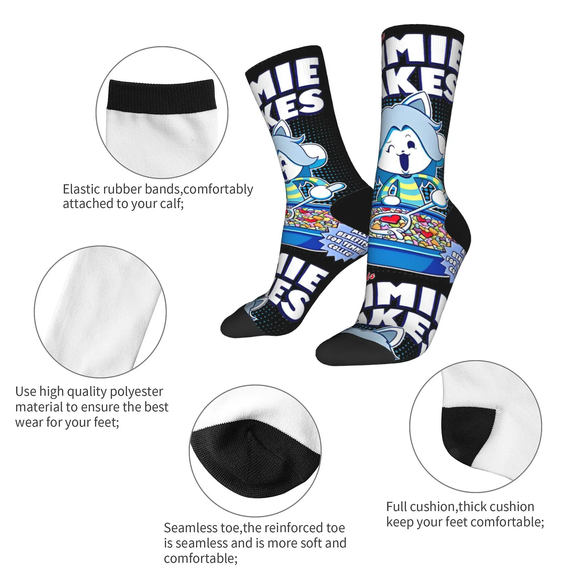 Winter Warm Harajuku Women Men Temmie Flakes Undertale Socks  Breathable Skateboard Socks