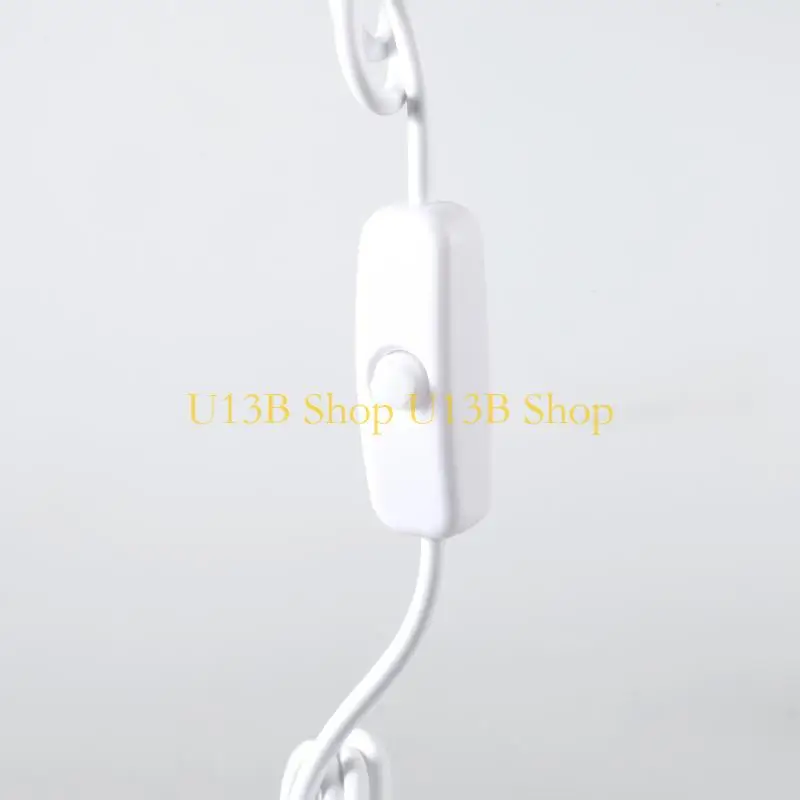 U13B Portable USB to Type C Charging Cable with Power Switching Button Male to Male