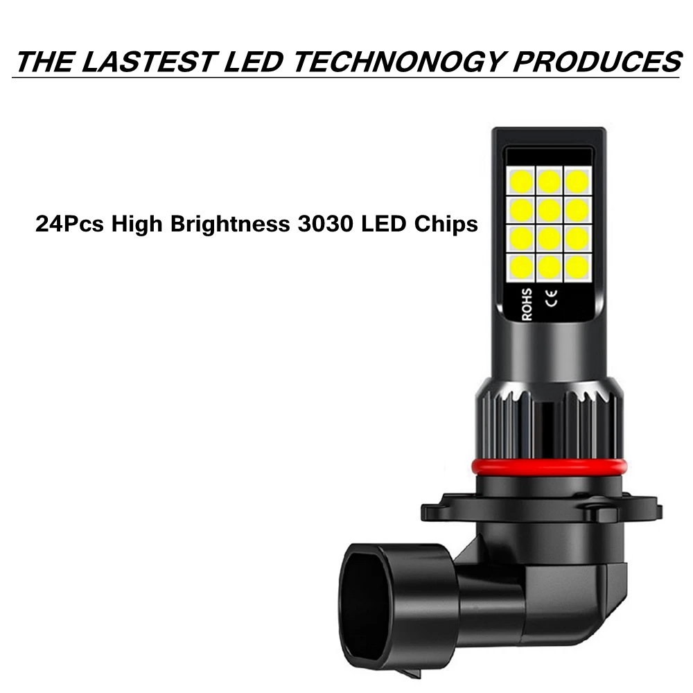 2Pcs H11 Car LED Bulb H8 9006 HB4 881 H27 High Quality 3030 Auto Front Fog Lamp Anti Fog Light Foglamps 6000K White 3000K Yellow