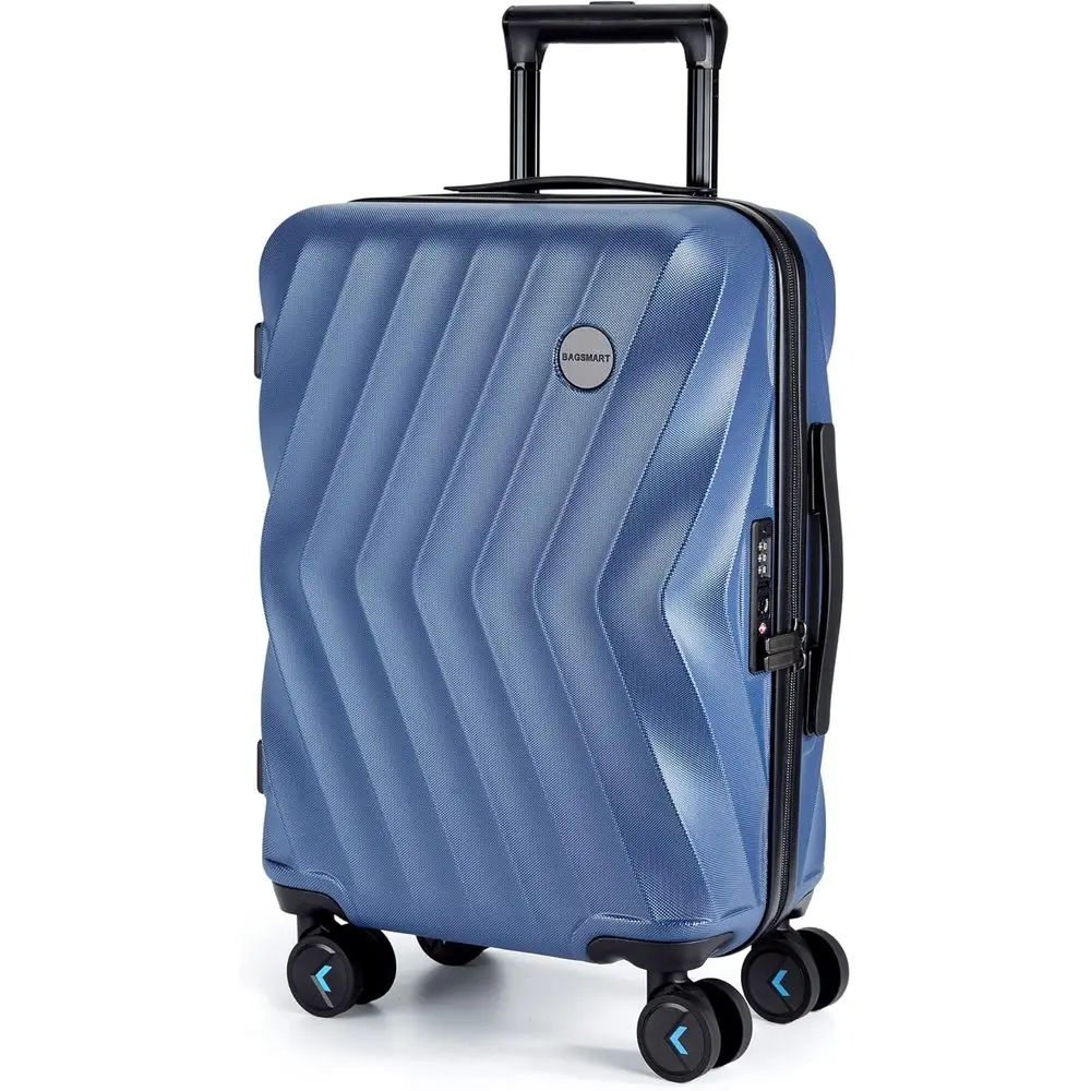 

20 Inch Hard Shell Spinner Suitcase, Airline Approved, Lightweight Travel Luggage for Men & Women, Navy Blue