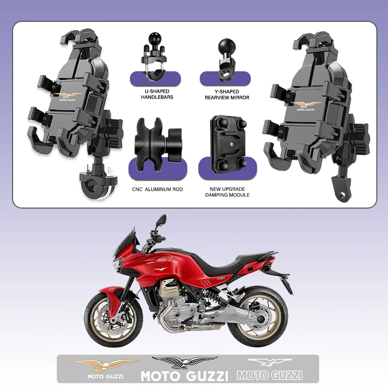 

For Moto Guzzi V9 Roamer Bobber V85 TT V7 Stone Special High-Grade Mobile Phone Holder GPS Stand Bracket Motorcycle Accessories