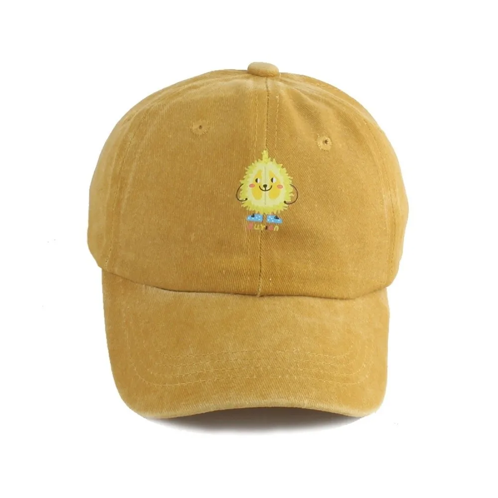 

Модная регулируемая бейсболка однотонного цвета с мультяшным рисунком, вышивкой и защитой от солнца, кепка-снепбэк для детей 2-6 лет