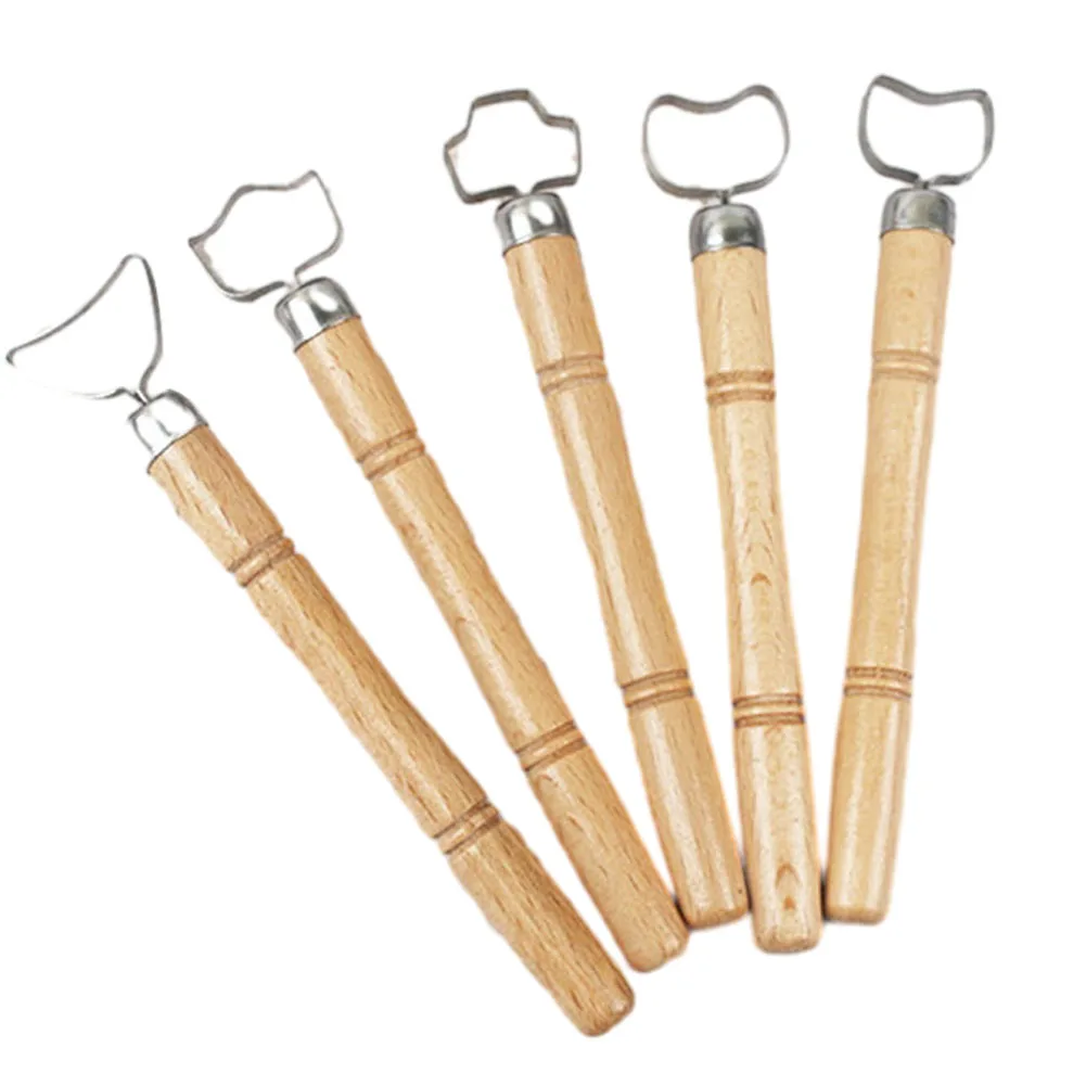 

Sculpture Scraper Pottery Handle Handle Stainless Steel Water Glass 5 Different Styles Carving Scraper Comfortable