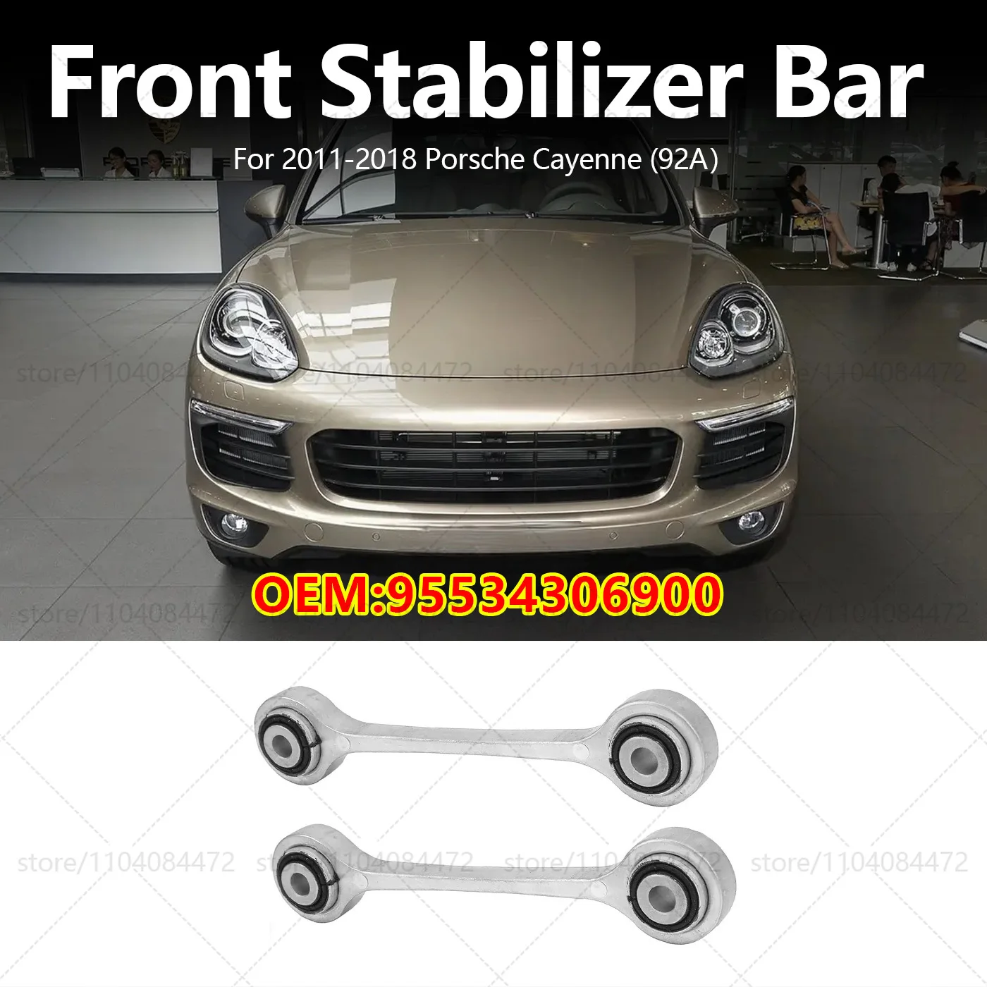 

For Porsche 2011-2018 Cayenne 92A Front Suspension Stabilizer Link Anti Roll Bar (LH and RH Universal) OEM 95534306900