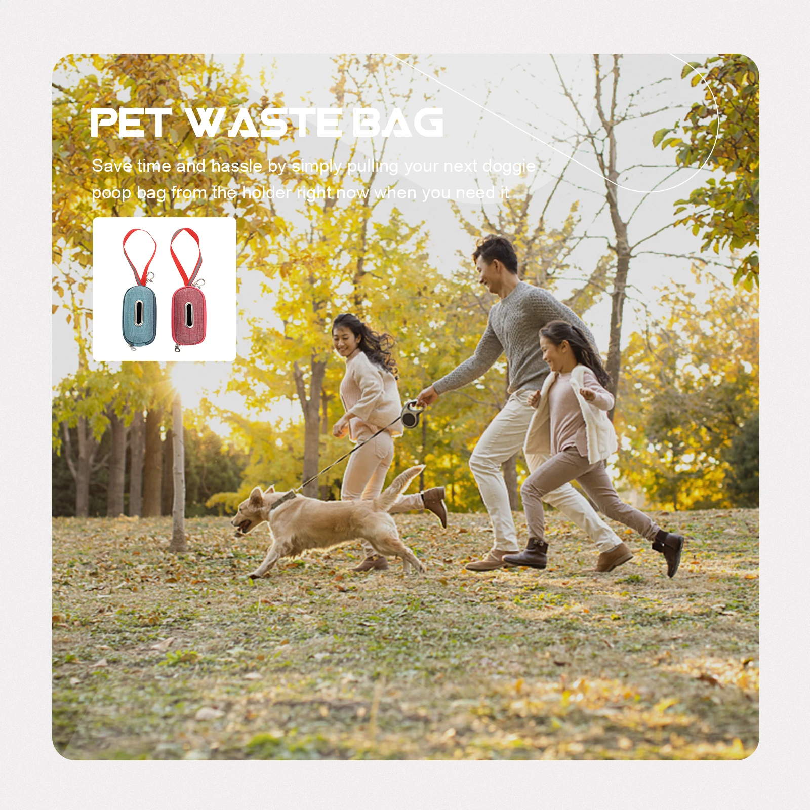 

2Pcs Portable Waste Bag Holder for Pets Heavy Duty Dog Poop Bag Distributor Compact Light Design Perfect for Daily Walks and