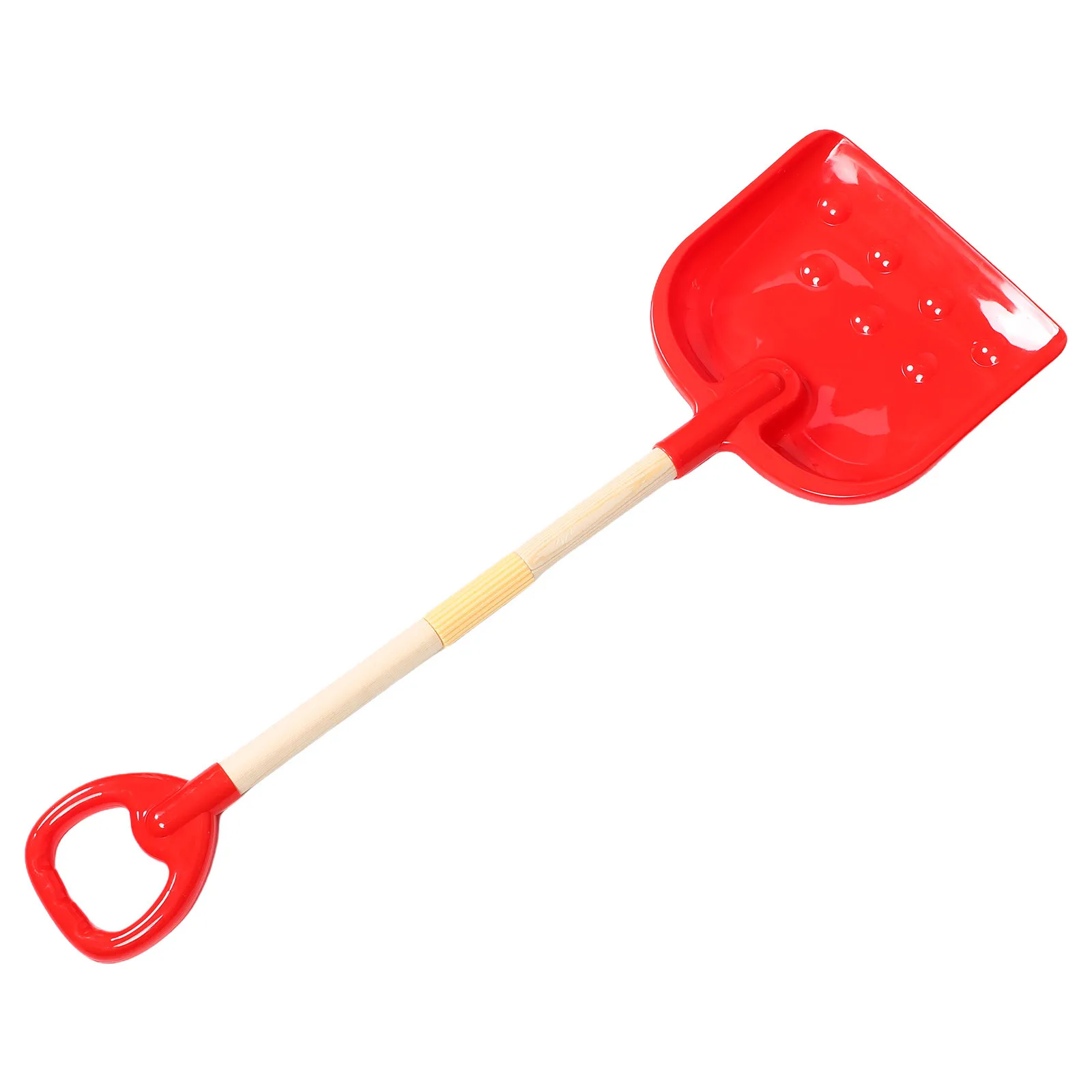 Pelle à neige pour enfants, manche en bois rouge, plastique léger pour l'hiver, jeu en plein air, activités de plage de sable