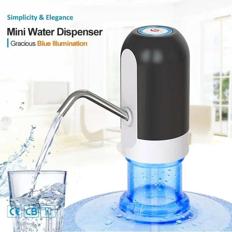 Mini Instant Cool Drinking Water Automatic Usb Electric Pump Water Dispenser For 5 Gallon Bottle