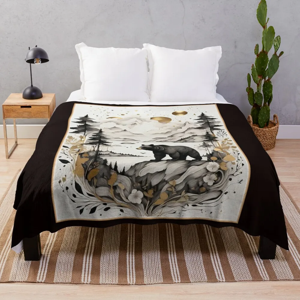 

bear Throw Blanket Bed Soft sofa bed Blankets