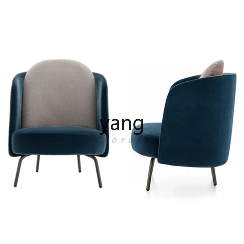 

LTT simple light luxury metal single sofa chair model room reception negotiation chair