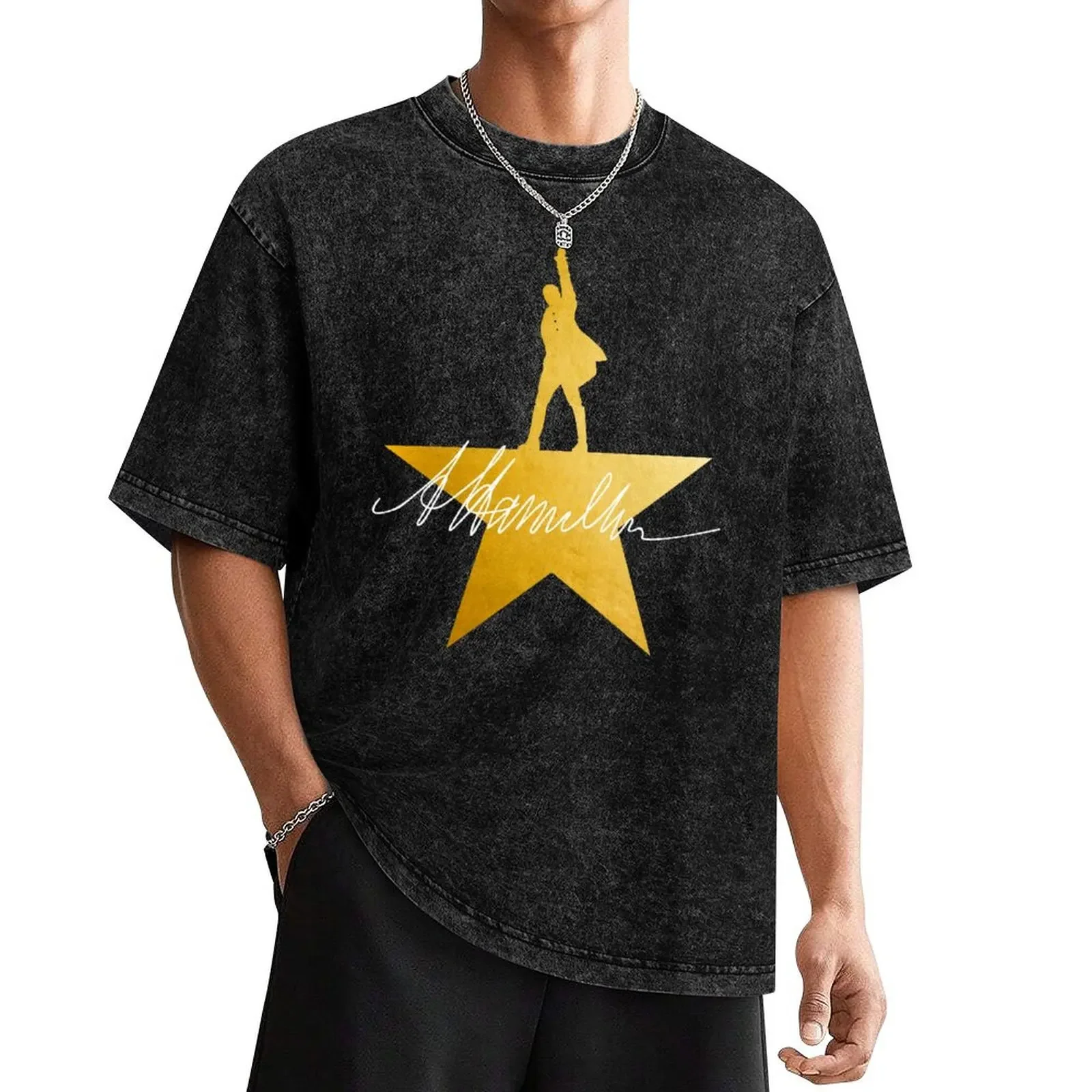 

Vintage Man Standing On Star Gifts For Father_s Day T-Shirt anime stuff shirts graphic mens champion t shirts