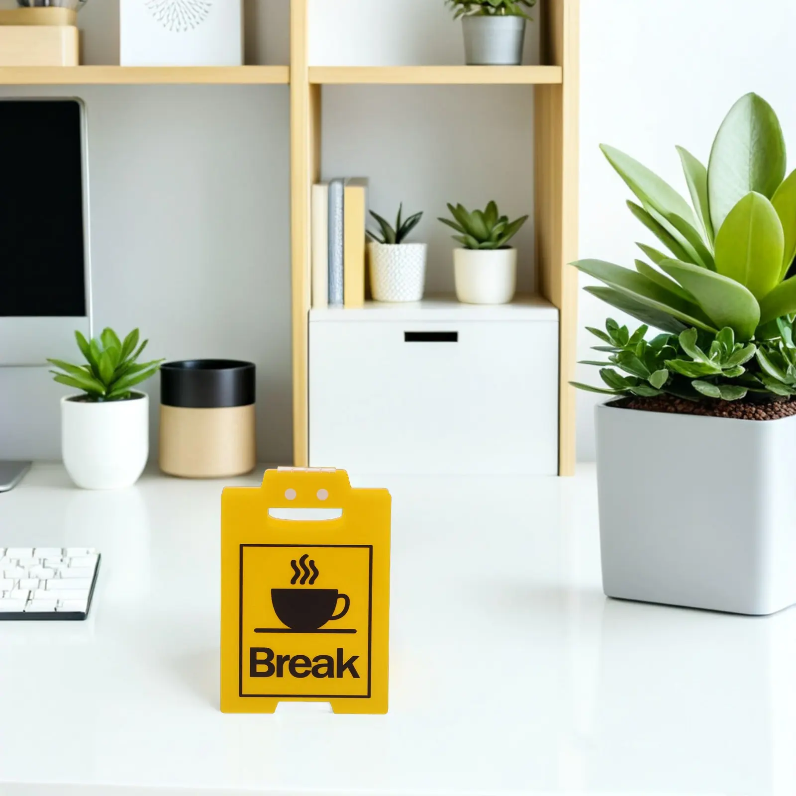 Break Indicator Sign Acrylic Desktop Do Not Disturb Signal Office Work Status Sign for Reception Counter Retail Desk Cubicle