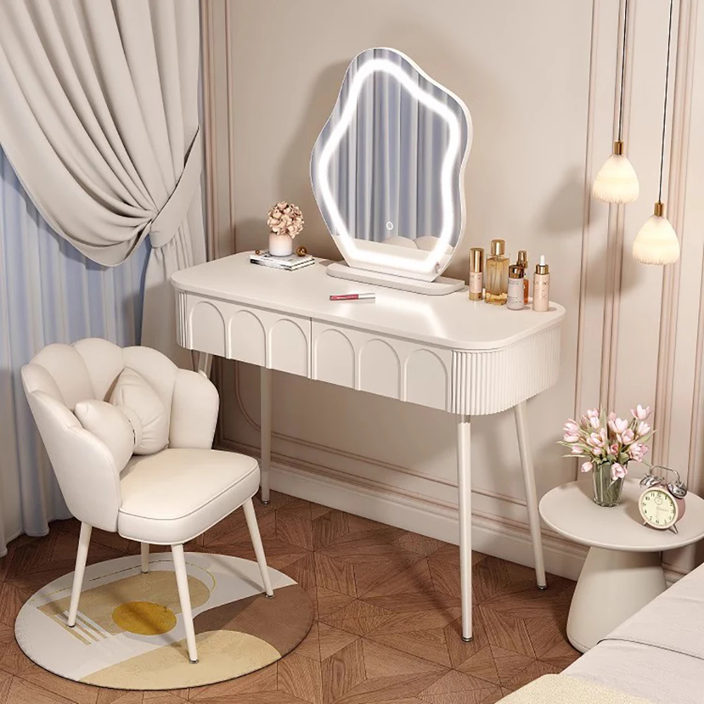 

Delicacy Elegant Vanity Table Nordic Glamour Modern Aesthetic Vanity Table Simple Luxury Meuble Coiffeuse Bedroom Furniture