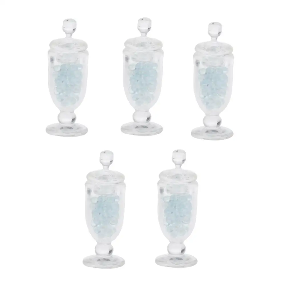 بيت الدمى المطبخ زجاجات الحلوى البلاستيكية المنمنمات بمقياس 1:12