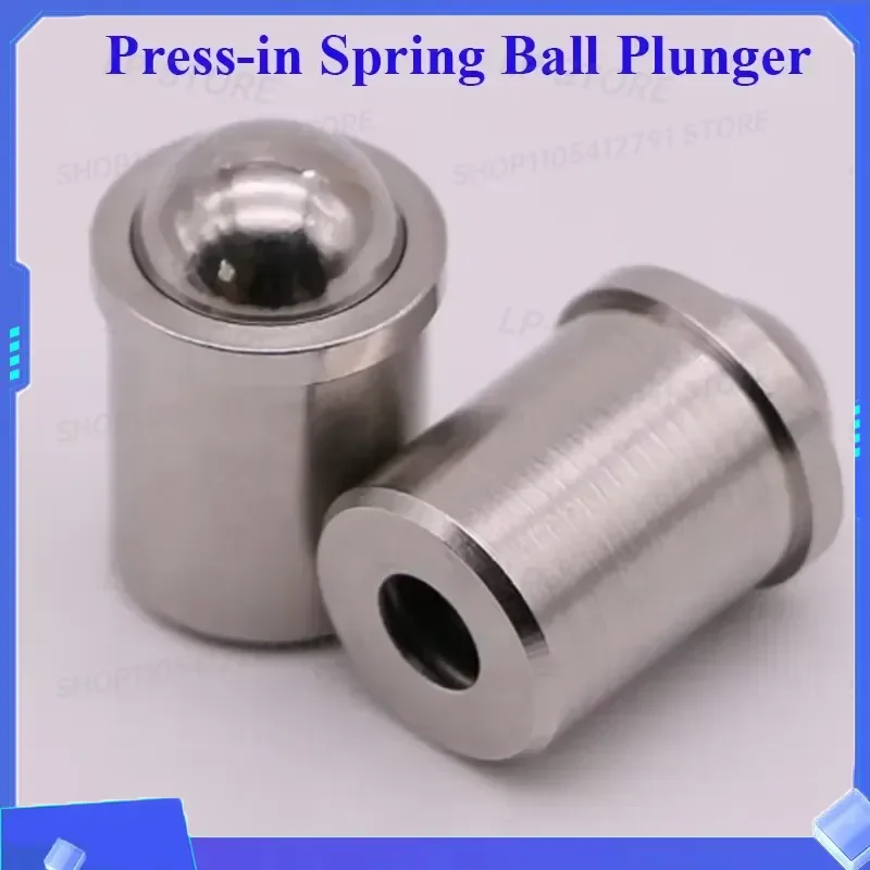 10pcs 304 Stainless Steel Ball Plungers Press-in Type Spring Plungers for Mold Accessories