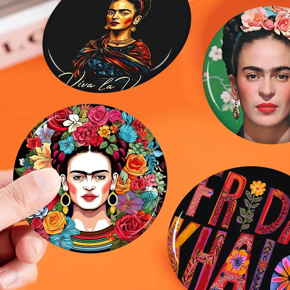 F-Frida K-Kahlo 32/44/58MM Customizable Button Pins Cute Funny Creative Badge Jewelry Decor Gifts For Friends