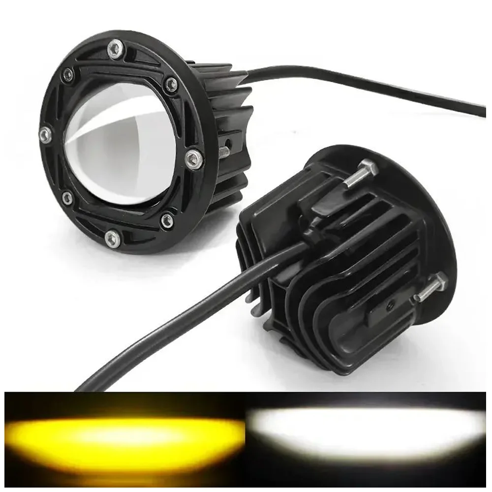 12V 24V Auto-DRL-Leuchten LED 6000K/3500K Nebelscheinwerfer Motorrad-Spotlight Flutlicht Tagfahrlicht für Jeep Wrangler Offroad 4x4