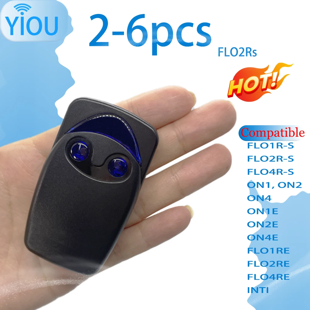 

YIOU FLOR-S FLO2R-S FLO4R-S FLO2RS FLO4RS Garage Door 433.92MHz Rolling Code FLO2RE FLO4RE ERA ONE INTI O4 ON2 ON4 ON2E ON4 2-4P