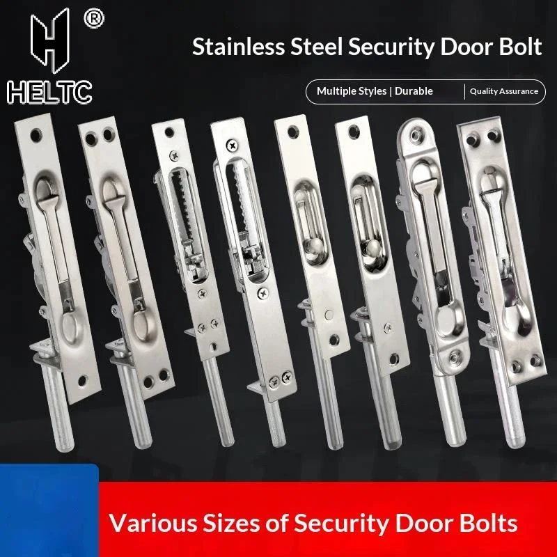 Anti-Theft Door Lock Stainless Steel Security Door Flush Bolt Durable Anti Theft Design Multiple Sizes For Home Gate Safety Use