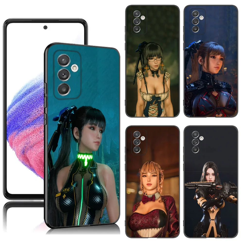 Stellar Blade Eve 07 Phone Case For Samsung S24,23,22,30,21,10,9,Ultra,Plus,Lite,FE,5G Black Soft Case