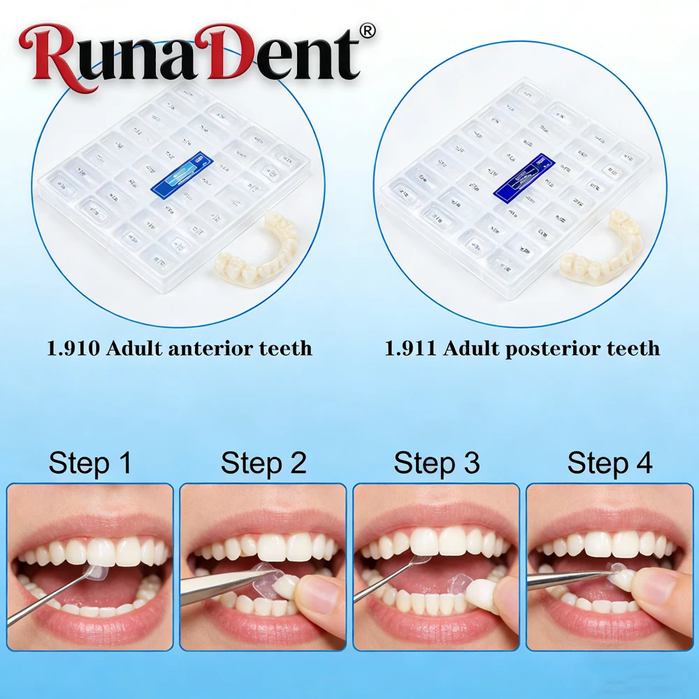 

Premium Dental Transparent Crowns Kit for Adults and Kids 1.910 1.912 Temporary Posterior Pre Crown Matrices