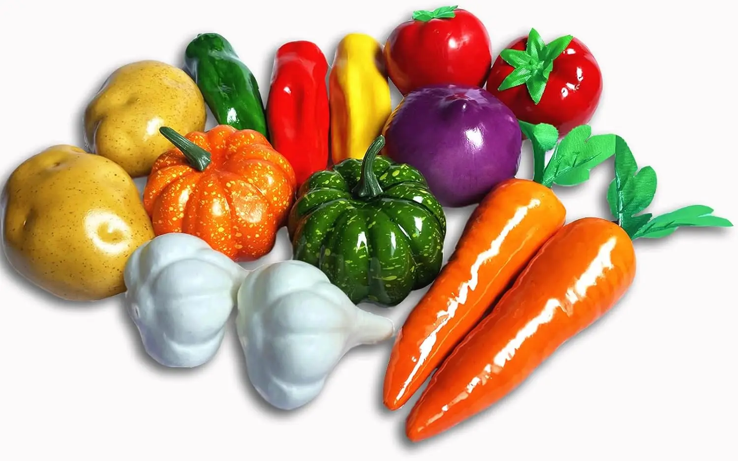 14 Pcs Fake Vegetables Decor,Realistic Foam Faux Vegetables Decor Home Photo Props for Home Kichen Fake Carrots Tomatoes