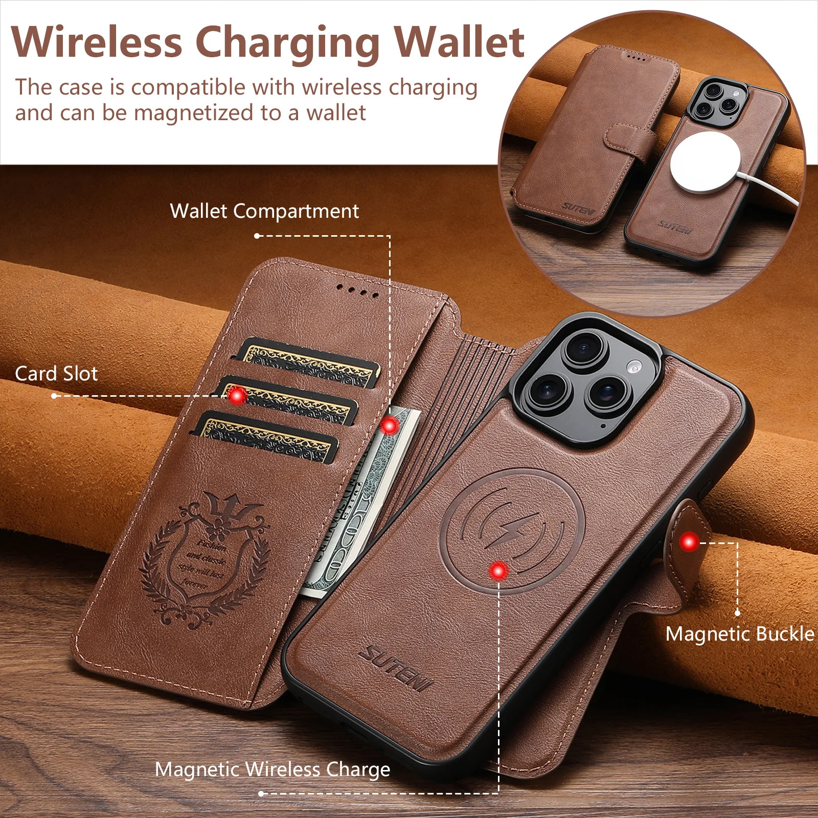 

Wallet Shoulder Strap Phone Case for iPhone 16 Pro Max 13 11 12 14 15 Pro Max 16 Plus Lady Leather Card Pocket Lanyard Cover