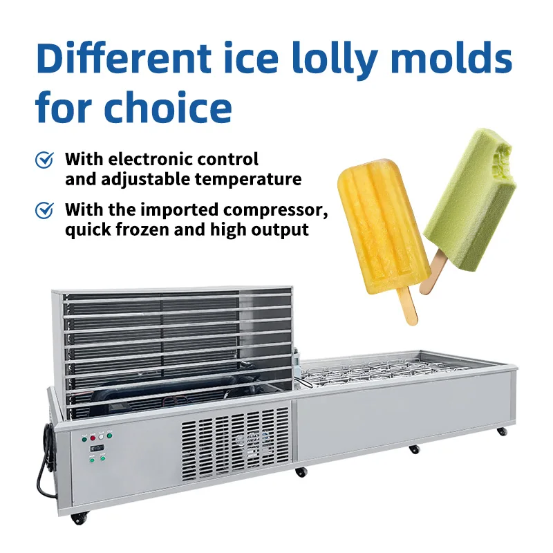 Large Scale Popsicle Production Machine Durable Structure Air Or Water Cooling Quick Freeze For Mass Ice Pop Manufacturing