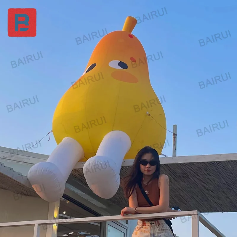 Festival supermarket advertising inflatable pear fruit beverage fresh pear new arrival advertising cartoon pear doll