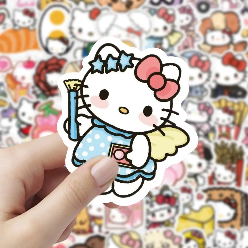 103PCS Sanrio Kawaii cute Hello Kitty notebook mobile phone case computer water cup refrigerator guitar stickers wholesale