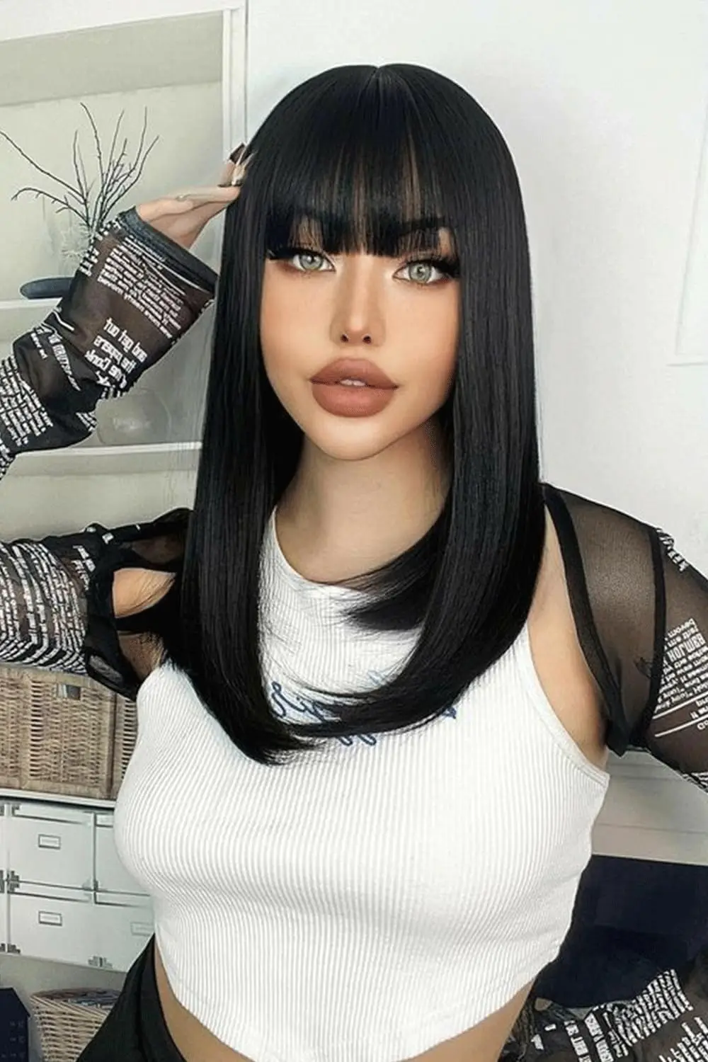 Bob Wig With Bangs Glueless Wigs Human Hair Wigs For Black Women Short Bob Wigs Human Hair Glueless Wear And Go 2X1 Transparent