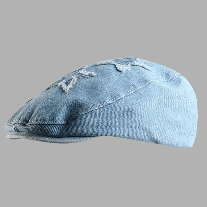 C71F موزع الصحف قبعة النساء فتاة الكورية الخمس نجوم مدببة طباعة قبعة في الهواء الطلق الشارع صور قبعة قبة قبعة التسوق Sunproof #4