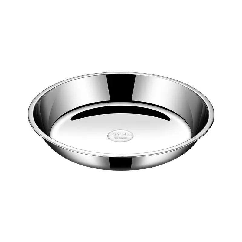 

LTT Thickened Stainless Steel Disc Household Dish Steaming Plate Small