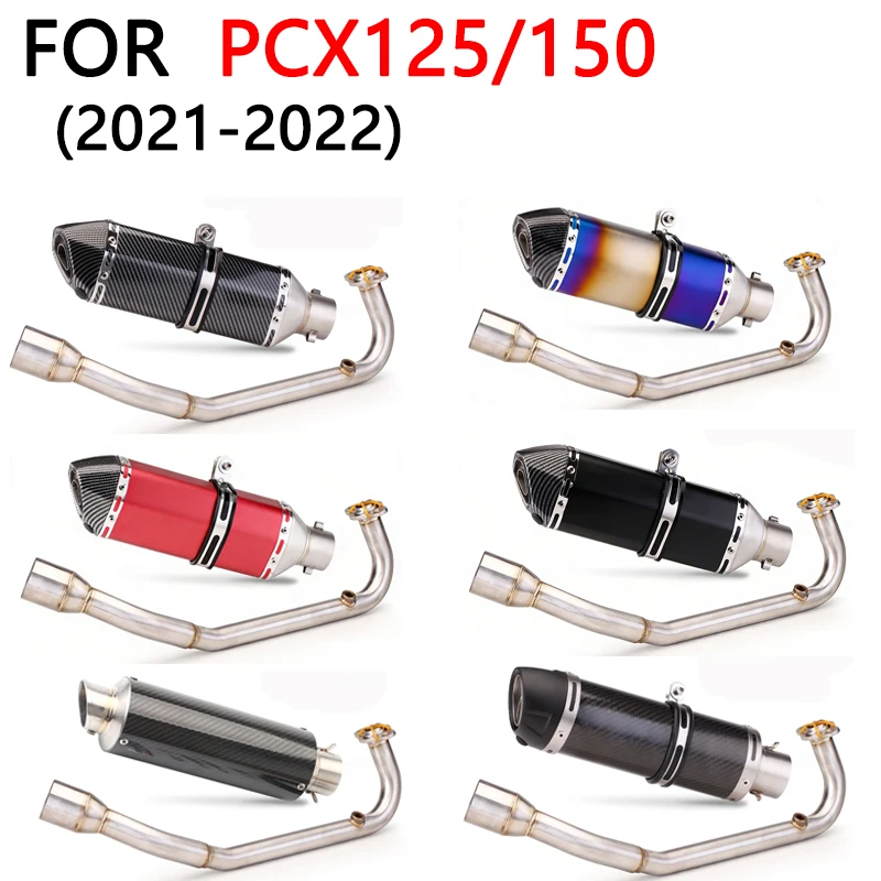 

High performance Motorcycle R11 Exhaust Escape Full System Muffler Front Mid Pipe For PCX125 PCX150 PCX 125 150 2021 - 2022