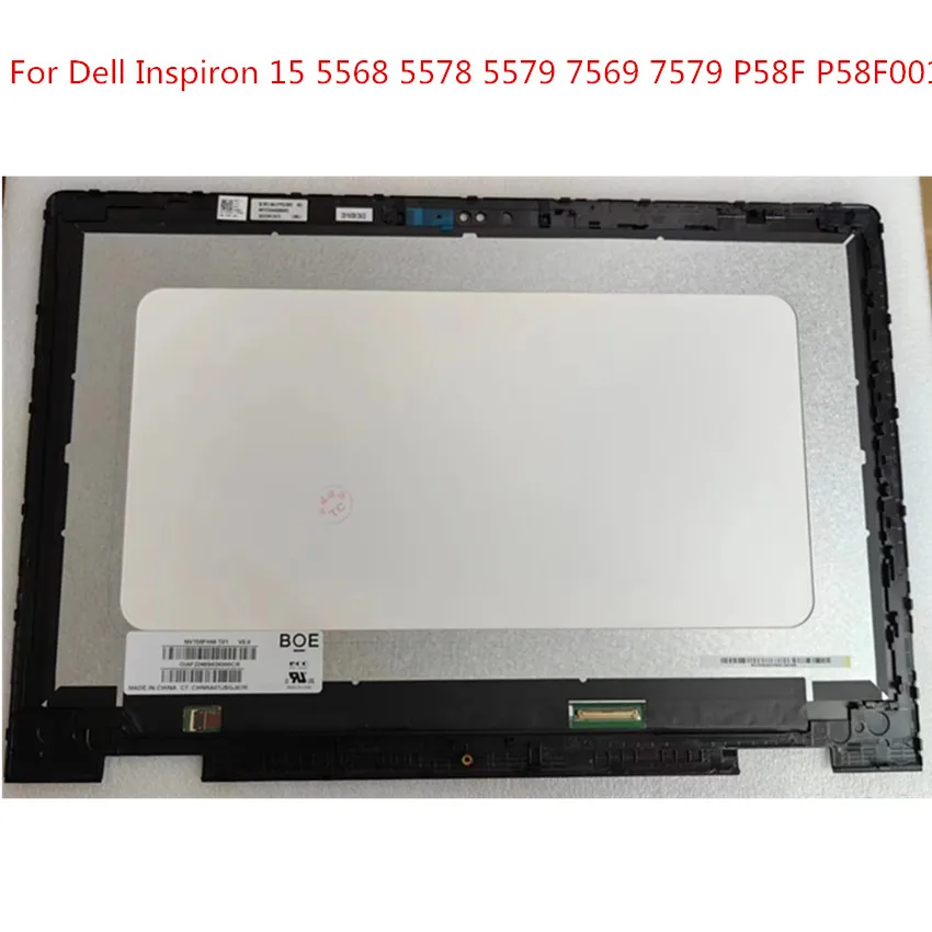 15.6''LCD Display Screen Touch Glass Digitizer Assembly FHD 40PINS For Dell Inspiron 15 5568 5578 5579 7569 7579 P58F P58F001