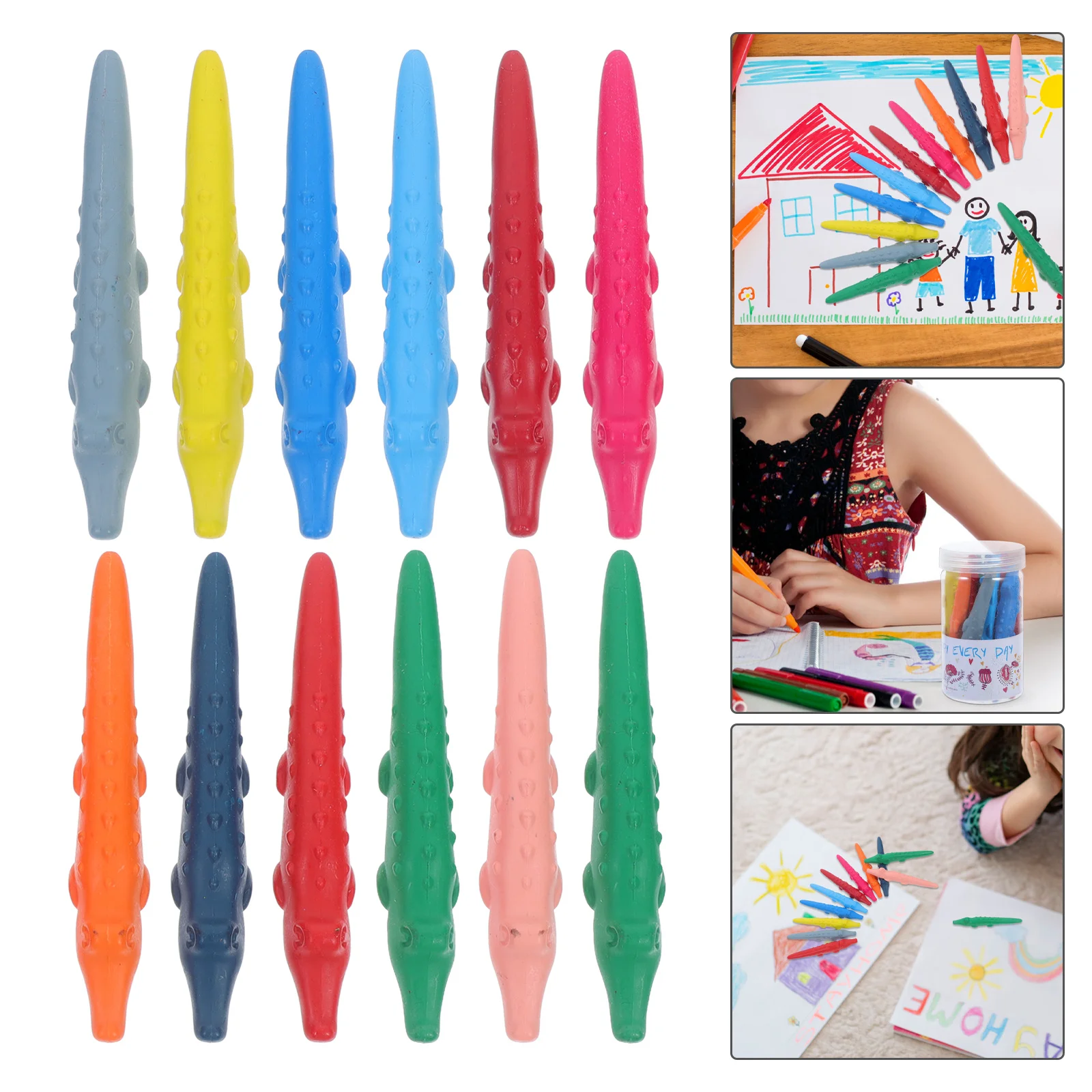 

12 Pcs Bulk Crayons Classroom Supplies Color Car Window Paint Markers Washable Coloring for