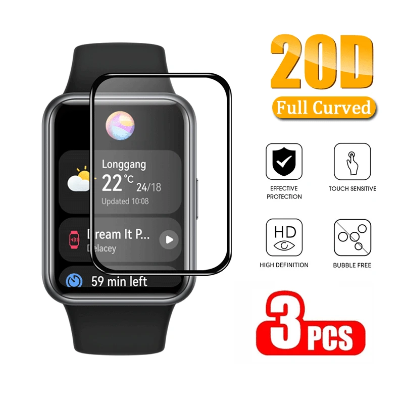 Película protectora para Huawei Watch Fit 2, Fit Mini, Fit, ES, película protectora de pantalla completa, accesorios de cubierta de lámina, 3 piezas, 1 piezas