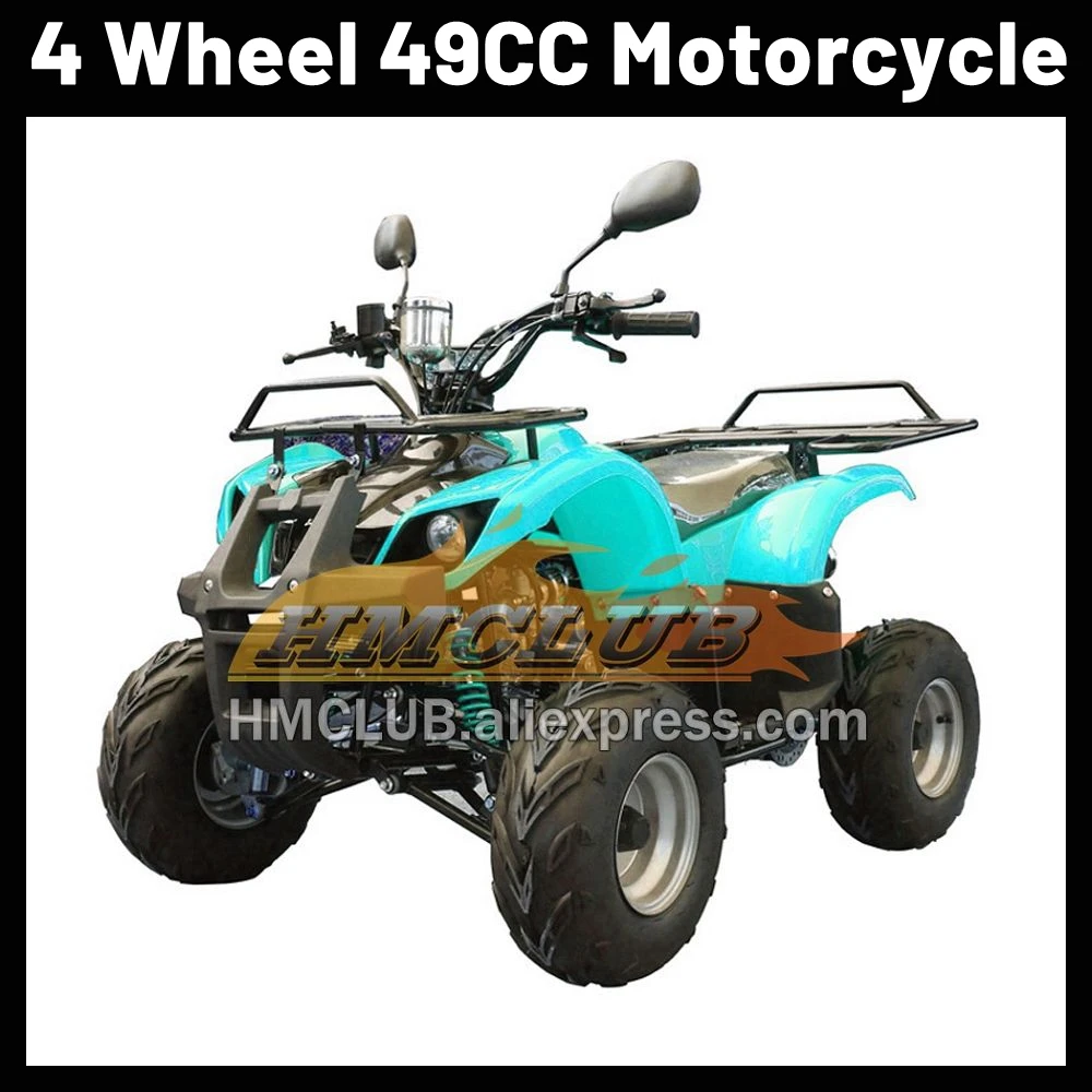 49 CC 2 Stroke ATV OFF-road Motorbike ATVS Gas Quadbike 4 Wheels Gasoline Motorcycle For Kids Child Boys Girls Raptor Ramp MOTO