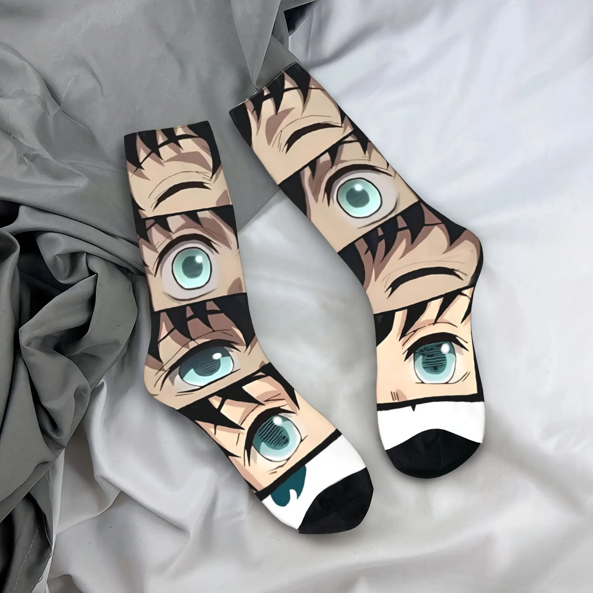

Muichiro Tokito Stockings Vintage Socks Men Quality Socks Autumn Outdoor Pattern Anti-Slip Socks Birthday Gift