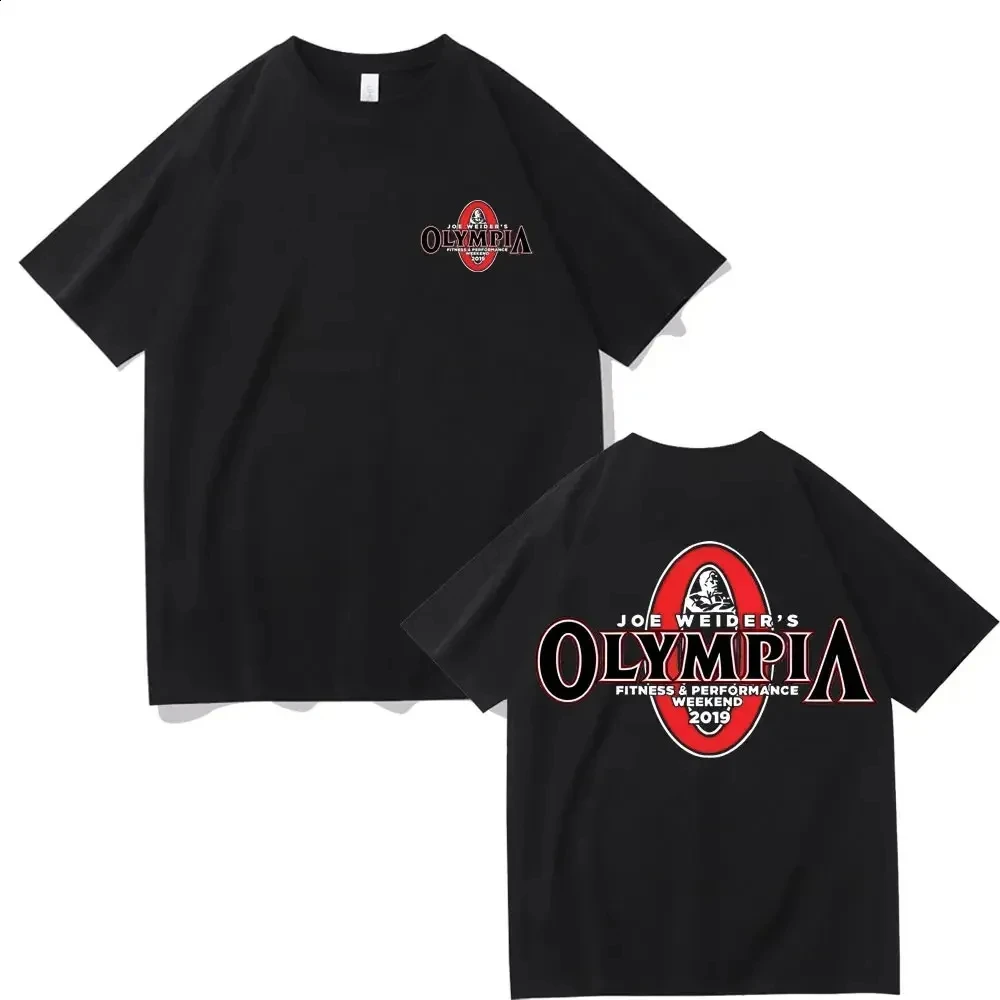 2026 Fitness Olympia Inspired Crew Neck Alpha Industries Graphic Cotton Tee Printing High-end Luxury Both of Men and Women