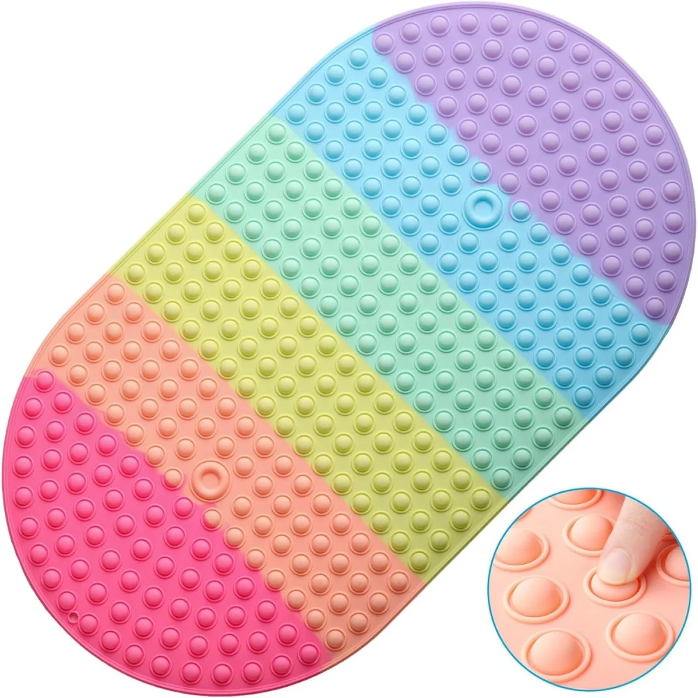 Silicone Bubble Bath Mat Baby Infant Bath Mat Bathtub Bathroom Non-slip Mat Soft Bathroom Rug Shower Mat