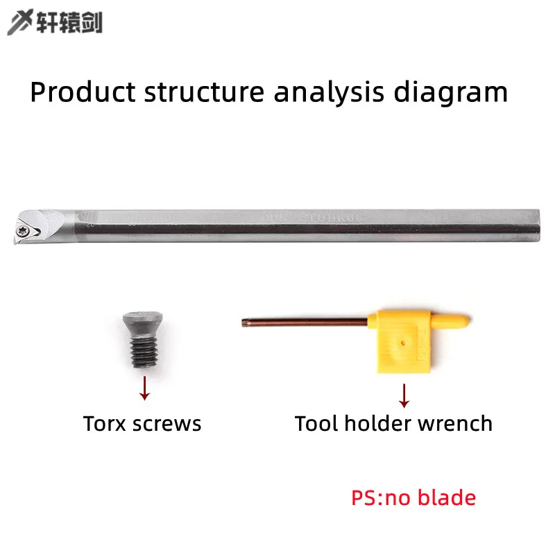 1PC C08K/C05H/C06J/C07K-STUBR06 Shockproof Alloy Toolholder CNC Lather Cutter Tool Internal Turning Tool Holder