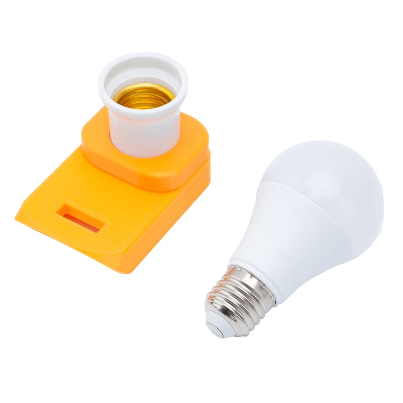 Portable E27 Bulb LED Work Light for DeWalt 20/60V Li-Ion Battery Home Camping Tools E27 Bulb Lamp Holder