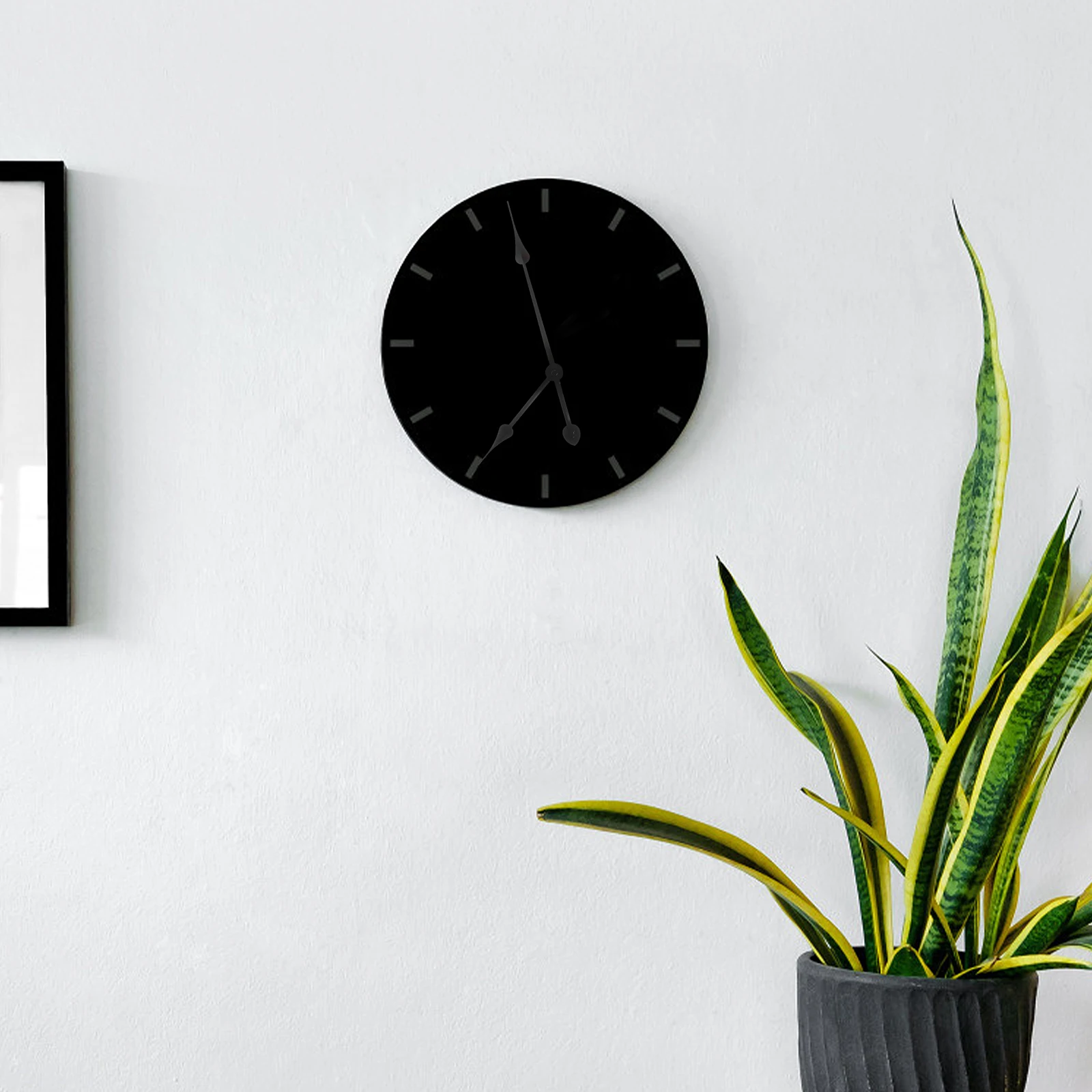 

Modern 21CM Black Wall Clock Components Durable Movement Kit Parts Replacement DIY Home Decor Clock Mechanism Set