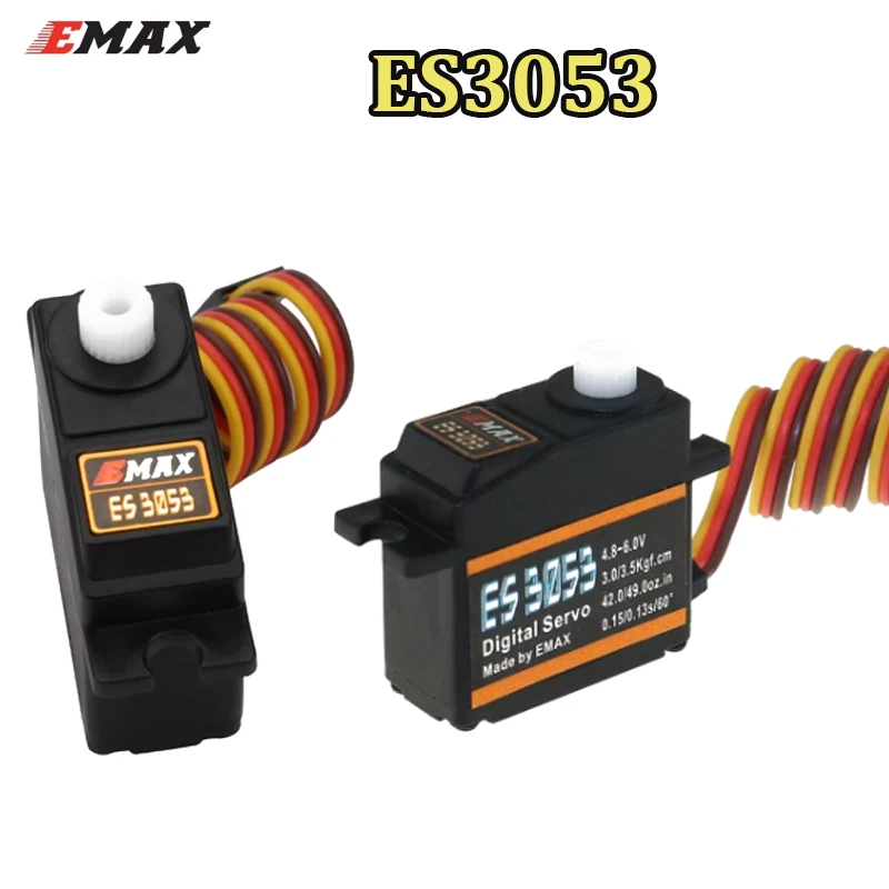 EMAX ES3053 17g 3.5 กก.0.13sec 23T เกียร์พลาสติกเซอร์โวดิจิตอลสําหรับเครื่องบิน RC ES3153 รุ่นอัพเกรด